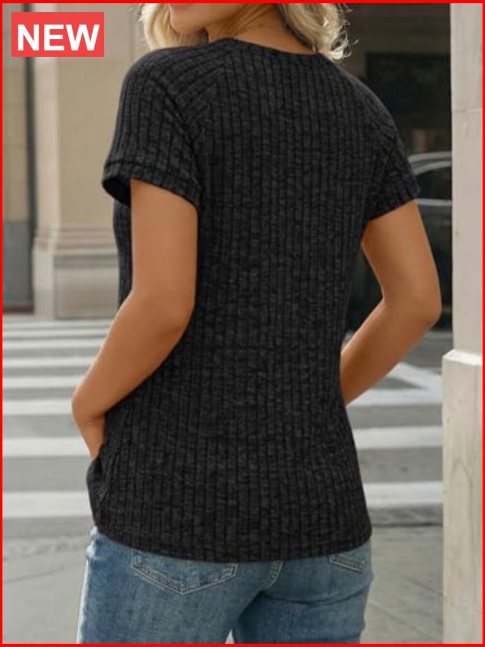 Short Sleeve Tunic Top Business Casual Blouse Work T-Shirt - Picture 4 of 7